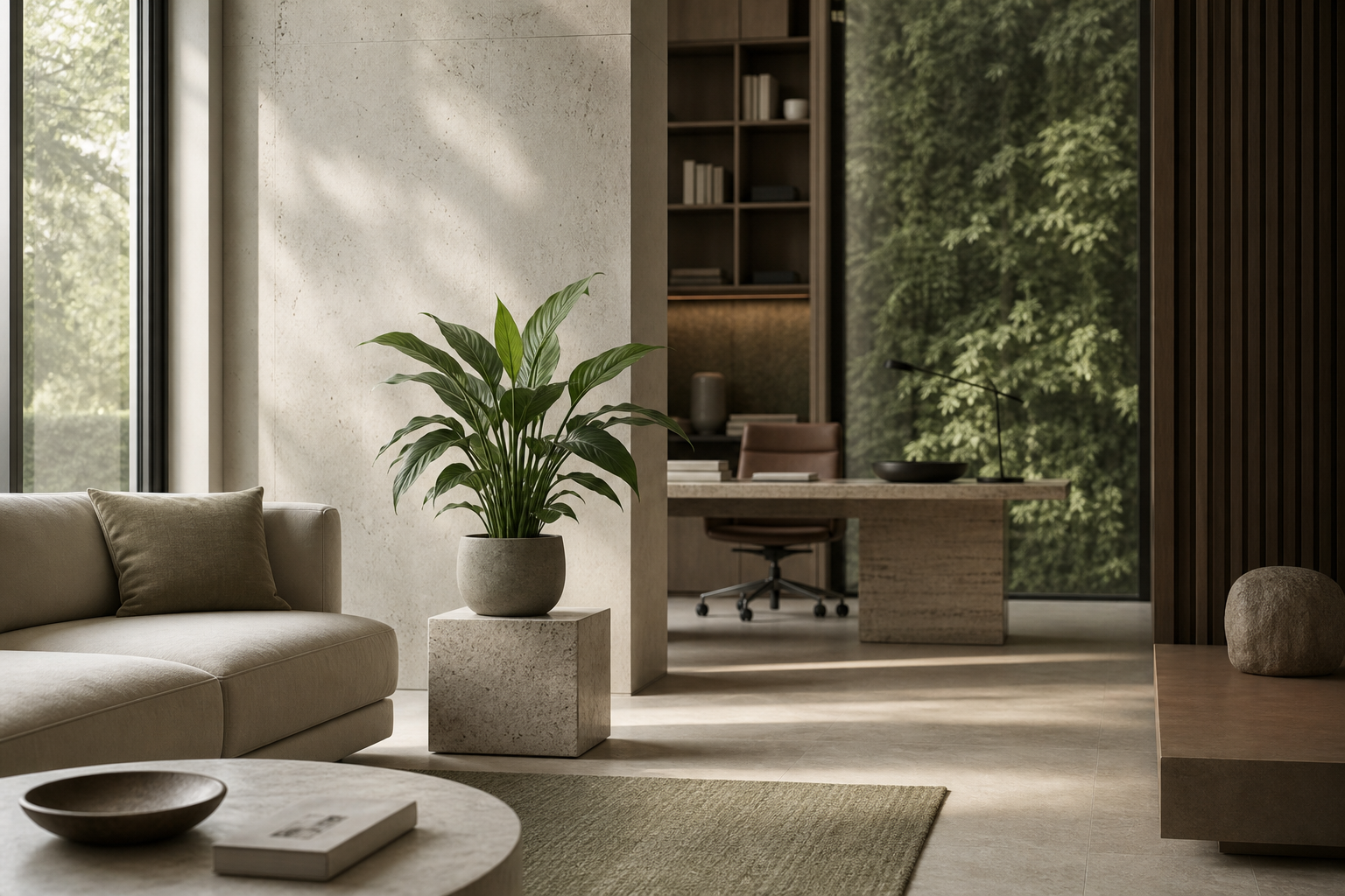 Sylvene plant in a calm home and office interior